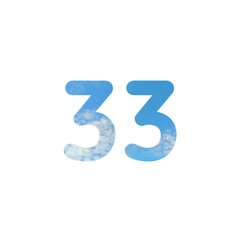 number design with white background