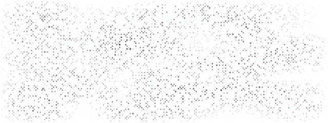 Black Halftone Dotted Texture. Polka Dot Background. Pop Art Wallpaper. Irregular Noise Overlay Backdrop. Irregular Grunge Particle. Vector Illustration