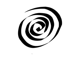Black spiral pattern design, This pattern creates an optical illusion that can give the impression of movement.