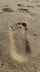 footprints in sand