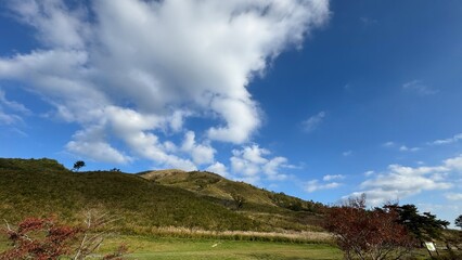 clouds in the mountains