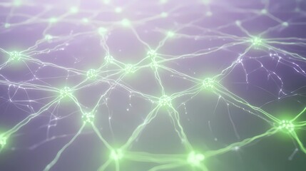 Intricate neural links and intersections forming a networked pattern with subtle glow effects, representing data processing and digital communication