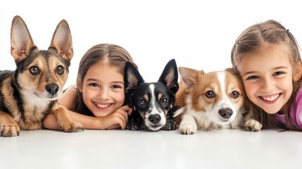 Pet Adoption Event with Animals and Families