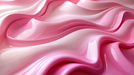 Obraz premium Abstract pink waves with glossy textures