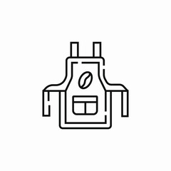 barista apron icon sign vector