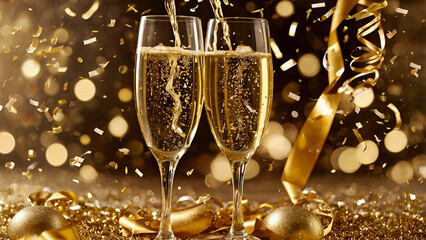Happy new year celebration background