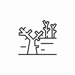 Obraz premium desert thickets icon sign vector