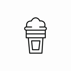 ice cream cone icon sign vector