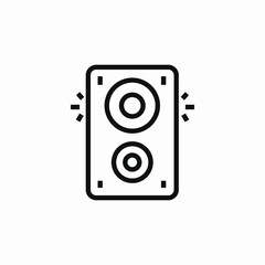 loudspeakers music icon sign vector