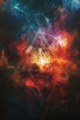 Star field with triangle