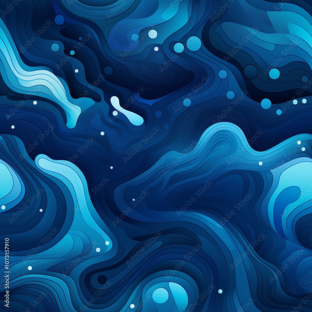 Poster abstract waves thin lines in varying shades create a unique pattern of flowing design