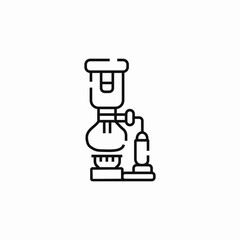warm up flask lab icon sign vector