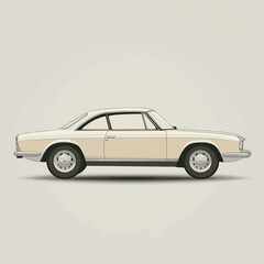 Classic Coupe Car Illustration