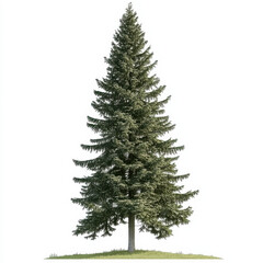 Tall Green Fir Tree in Natural Setting, Perfect for Outdoor Landscape and Winter Holiday Scenes