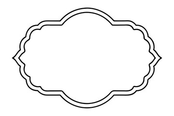 Decorative frames, Ornate frame, black and white line art, decorative border vector.