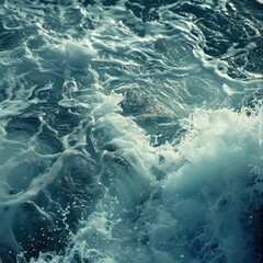 close up sea surface dangerous deep flow power