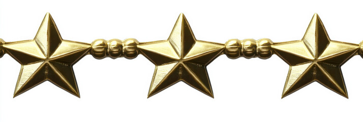 Obraz premium Golden Star Ornament on White Background, Symbolizing Achievement, Success, and Holiday Spirit