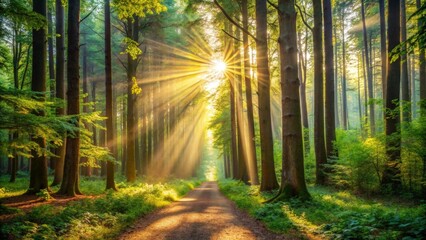 Obraz premium sunrise in the forest