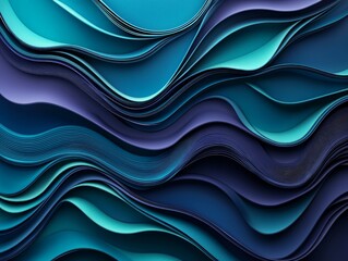 Captivating Deep Blue and Aqua Waves with Subtle Gradients Flowing in Harmonious Patterns for a Tranquil and Serene Visual Experience
