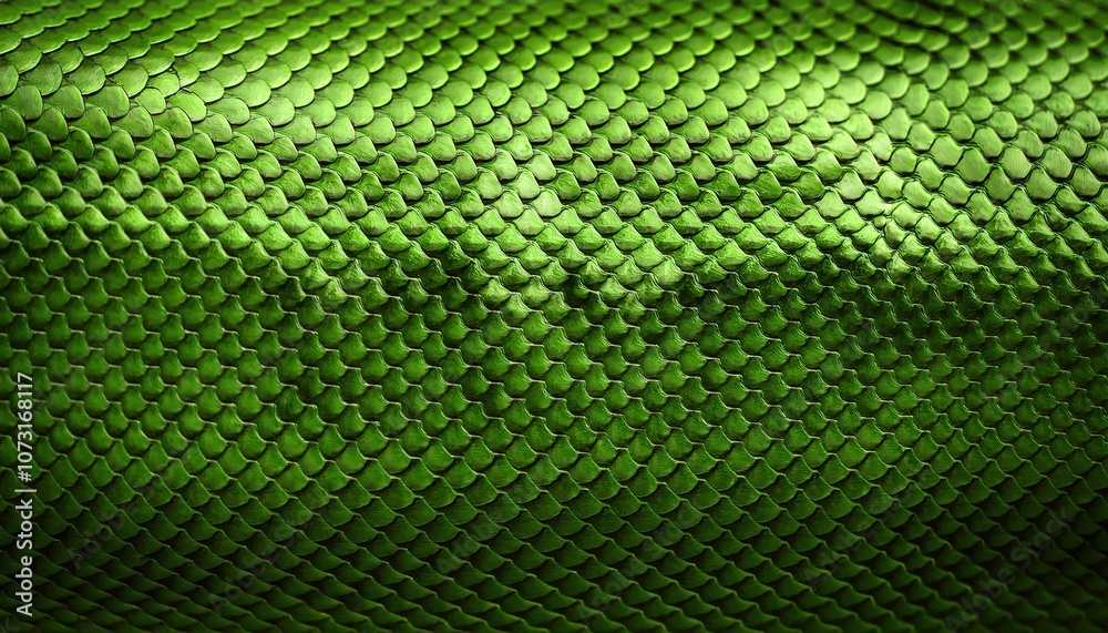 Poster macro shot of lush green snake scales with reflective texture. ideal for use in wildlife art, reptil