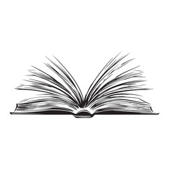 open book isolated on white background