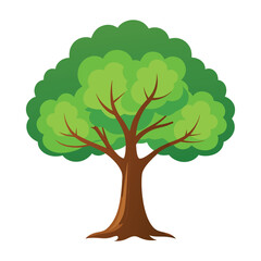 Obraz premium 3d green tree vector white background