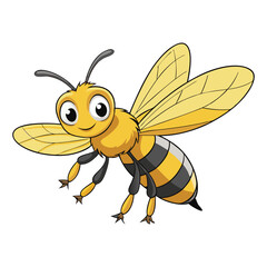 3d carton style bee vector art design