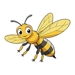 3d carton style bee vector art design