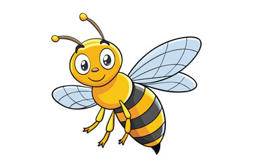 smile bee vector illustration on a white background 