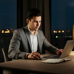 Focused Professionals Working in Modern Office Environments