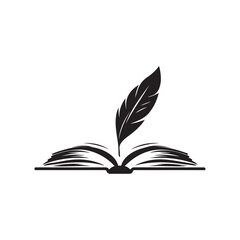 open book with leaf
