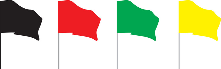 Flag vector . Flag waving vector.