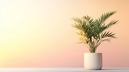 Obraz premium Indoor plant scene, artificial warm lighting, detailed texture, 3D render