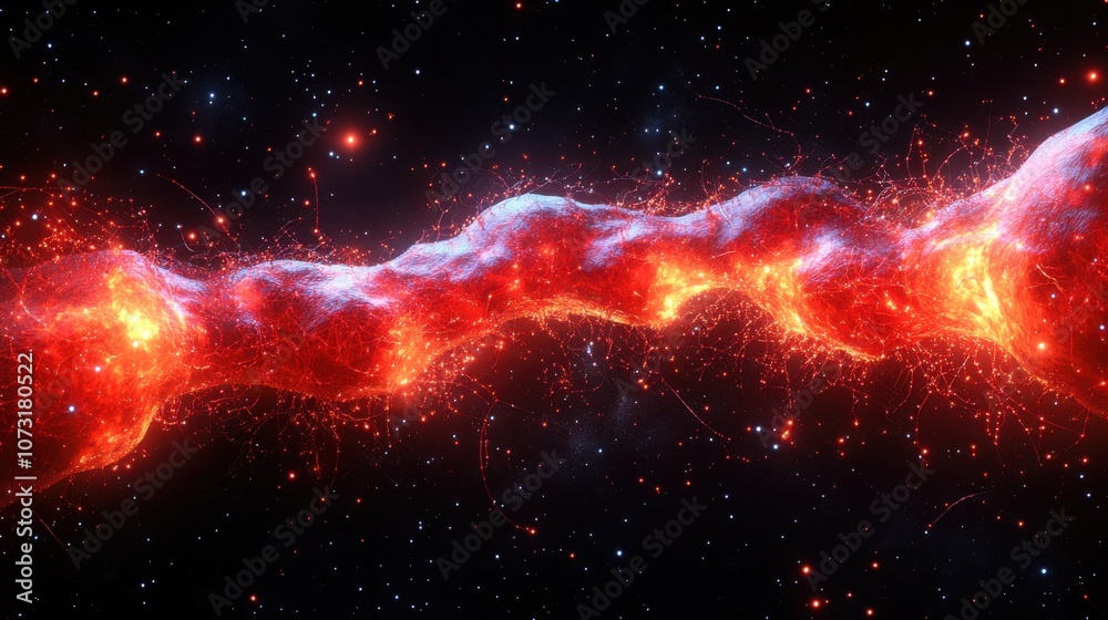 Wall mural starry space background with nebula and galaxy. generative ai