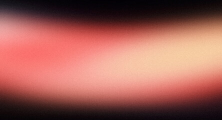 Elegant grainy color gradient on dark backdrop design. Abstract dark magenta pink black color wave shpaed, vibrant, glowing, noise texture, background