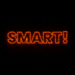 Neon Smart With Dark Brick Background