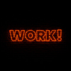 Neon Work With Dark Brick Background