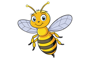 carton honey bee vector illustration