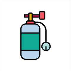 air tank vector icon line template