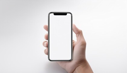 Smartphone Mockup with Blank Display – Isolated on White Background