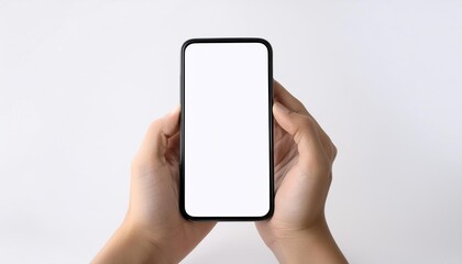 Smartphone Mockup with Blank Display – Isolated on White Background