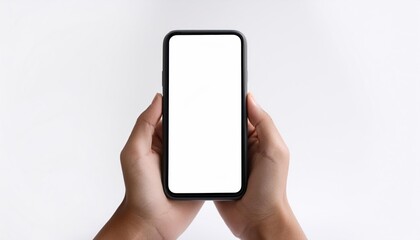 Smartphone Mockup with Blank Display – Isolated on White Background