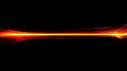 A sleek, horizontal red flare cuts through the dark, creating an elegant visual contrast on a black, modern background