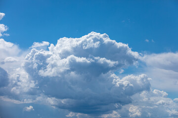 White clouds blue sky