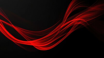 A striking horizontal red flare over a dark, minimalist black canvas, conveying a sleek, modern elegance in every line