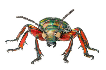 Naklejka premium Iridescent Jewel Beetle Isolated on Transparent Background