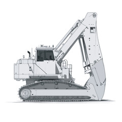 Heavy Duty Excavator with Large Bucket for Construction and Mining
