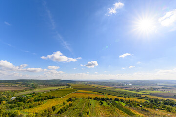 Landscape view, rural view of South Moravia, Czech Republic