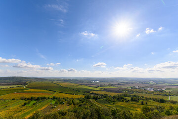 Obraz premium Landscape view, rural view of South Moravia, Czech Republic