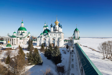 Top view of the Spaso-Yakovlevsky Dimitrievski Monastery with the Dimitrievski and Zachatievsky...